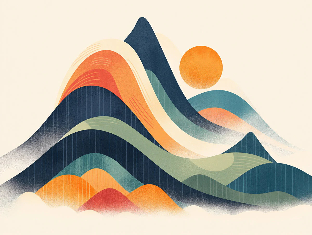 Cloudy Sunset Wallpaper in Living Room Various Colors (Orange, Green, Blue, etc.) of Sunset Mural Wallpaper - room preview 02