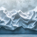 Geometric Mountain Mural Wallpaper in Bedroom Various Colors (Blue, White, etc.) of Mountain Mural Wallpaper - room preview 02