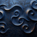 Dark Swirl Mural Wallpaper in Living Room Dark Blue Dark Swirl for a living room Mural Wallpaper - room preview 02