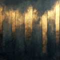 Gold and Black Mural Wallpaper in Bedroom Gold and Black Wooden Board Mural Wallpaper - room preview 02