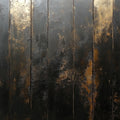 Black and Gold Panel Mural Wallpaper in Living Room Black and Gold Wooden Panel Mural Wallpaper - room preview 02