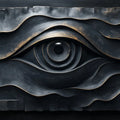 Giant Eye Mural Wallpaper in Living Room Dark Blue and Black Eye Mural Wallpaper - room preview 02