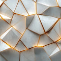 Geometric Marble and Gold Mural Wallpaper in Living Room Gray, Gold Marble Mural Wallpaper - room preview 02