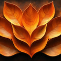 Giant Orange Leaf Mural Wallpaper in Living Room Various Shades of Orange Leaves Mural Wallpaper - room preview 02
