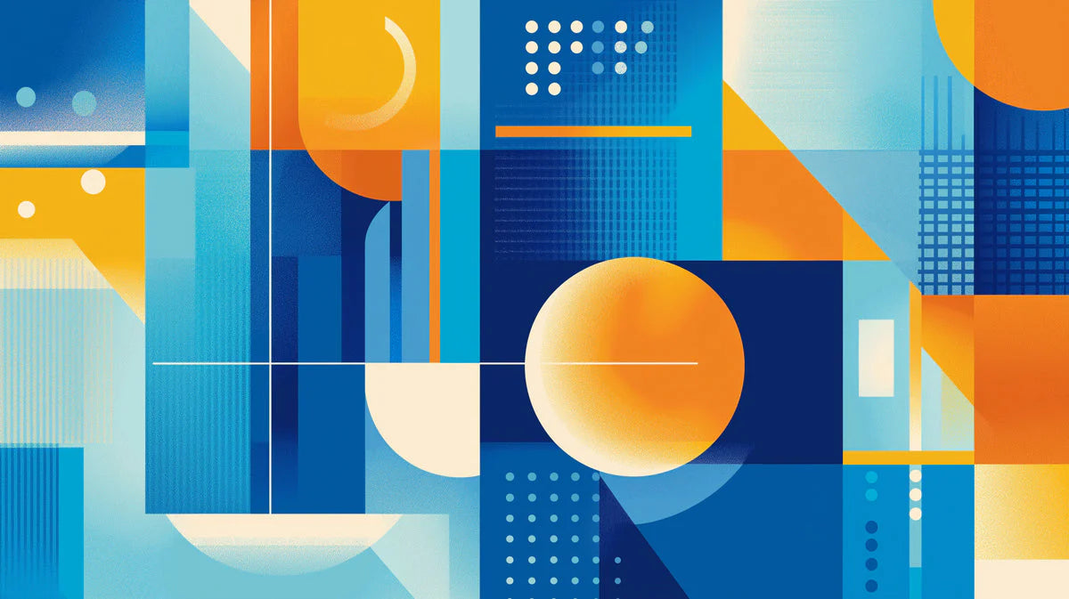Geometric and Abstract Mural Wallpaper in a bedroom Various Colors (Blue, Orange, etc.) of Graphs Mural Wallpaper - room preview 02