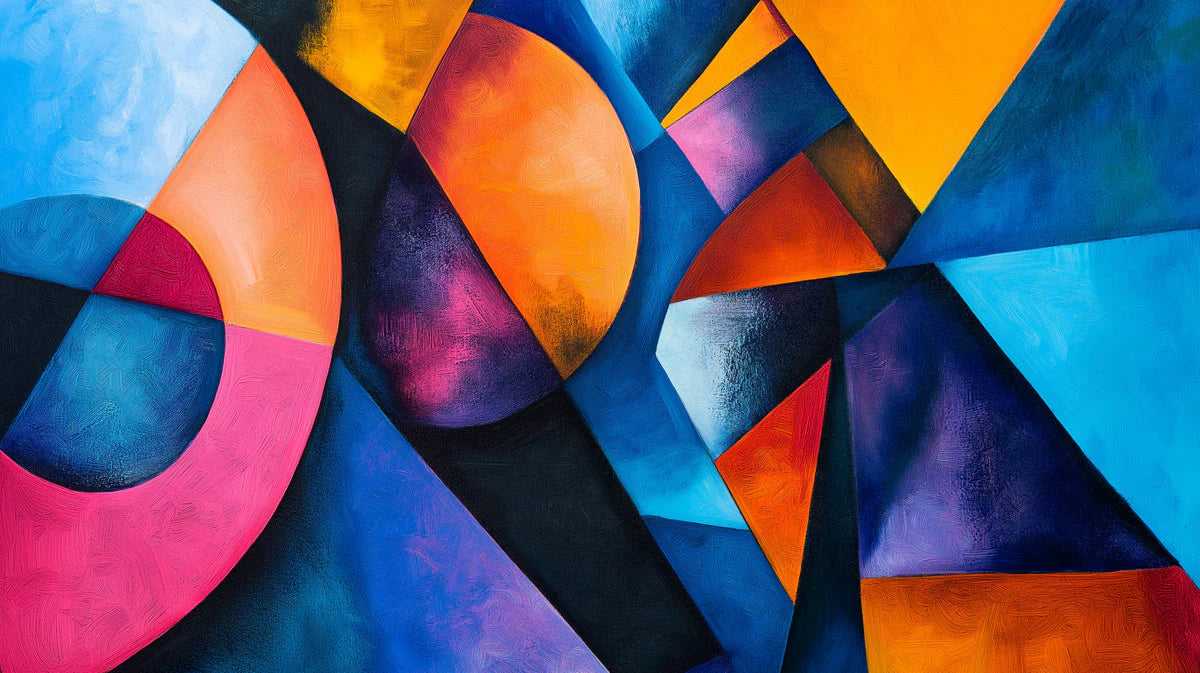 Geometric and Abstract Mural Wallpaper in a living room Various Colors (Blue, Orange, etc.) of Graphs Mural Wallpaper - room preview 02