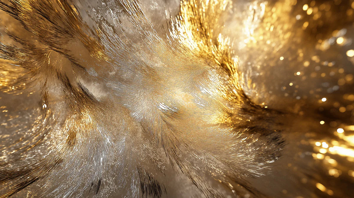 Golden Glittery Mural Wallpaper in Bedroom Gold and Silver Texture Mural Wallpaper - room preview 02
