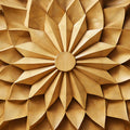 Wooden Sunflower Mural Wallpaper in Bedroom Golden Brown Sunflower Mural Wallpaper - room preview 02