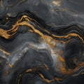 Black and Gold Marble Vein Mural Wallpaper in Living Room Black, Gold Marble Vein Mural Wallpaper - room preview 02