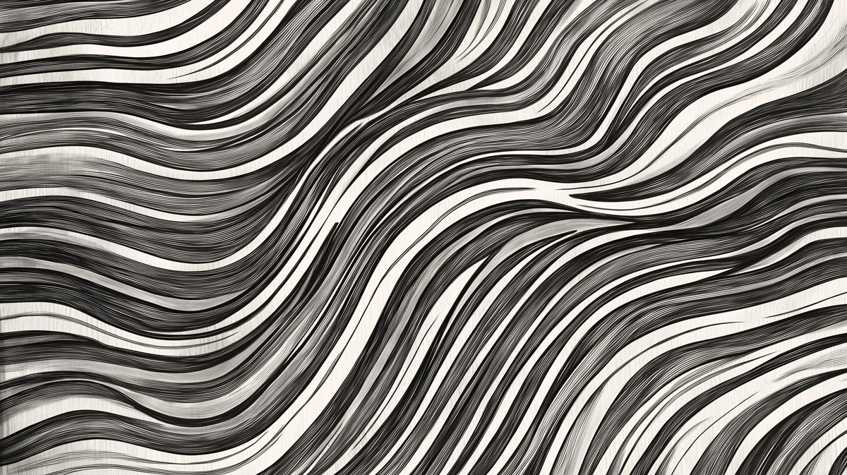Black and White Swirl Mural Wallpaper in home office Black and White Swirl Mural Wallpaper - room preview 02
