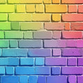 Rainbow Brick Mural Wallpaper in Dining Room Various Colors (Rainbow Colors) of Rainbow Brick Mural Wallpaper - room preview 02