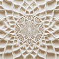 3D Wooden Mandala Mural Wallpaper in Bed Room Various Shades of Brown Mandala for Buddhism Mural Wallpaper - room preview 02