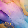 Colorful Abstract Mural Wallpaper in Living Room Various Colors (Purple, Pink, Blue, etc.) of Fluid Mural Wallpaper - room preview 02