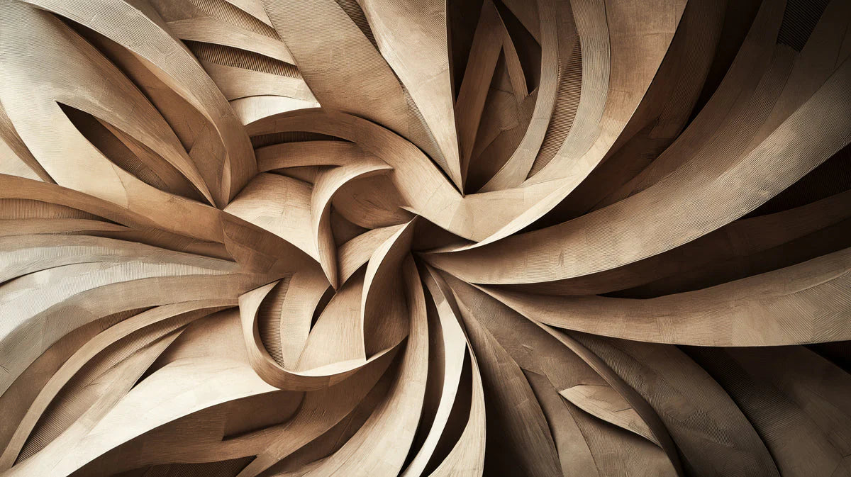 Wooden Abstract Mural Wallpaper in Bedroom Various Shades of Brown Patterns Mural Wallpaper - room preview 02