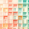 Colorful Building Facade Mural Wallpaper in Livingroom Various Colors (Orange, Green, etc.) of Building Mural Wallpaper - room preview 02