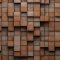 Wooden Cube Mural Wallpaper in BedRoom Various Shades of Brown Wooden Cube Mural Wallpaper - room preview 02