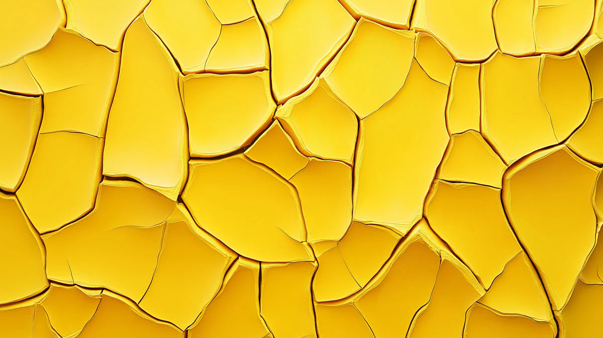 Yellow Cracked Earth Mural Wallpaper in Living Room Yellow Crack Mural Wallpaper - room preview 02