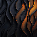 Black and Orange Wave Mural Wallpaper in Home office Black and Orange Wave Mural Wallpaper - room preview 02