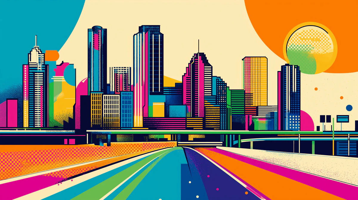 Iconic Empire State Building Mural Pop Art Sunset & NYC Hues Mural Wallpaper - room preview 02