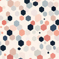 Hexagonal Pattern Mural Wallpaper in Cafe Various Pastel Colors of Hexagonal Patterns Mural Wallpaper - room preview 02