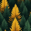 Green and Yellow Pine Tree Mural Wallpaper in a dining room Green, Yellow Pine Trees Mural Wallpaper - room preview 02