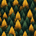 Green and Yellow Pine Tree Mural Wallpaper for a Dining Room Green, Yellow Pine Trees Mural Wallpaper - room preview 02