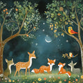 Forest and Animals Mural Wallpaper in Nursery Various Colors (Green, Brown, etc.) of Forest and Animals Mural Wallpaper - room preview 02