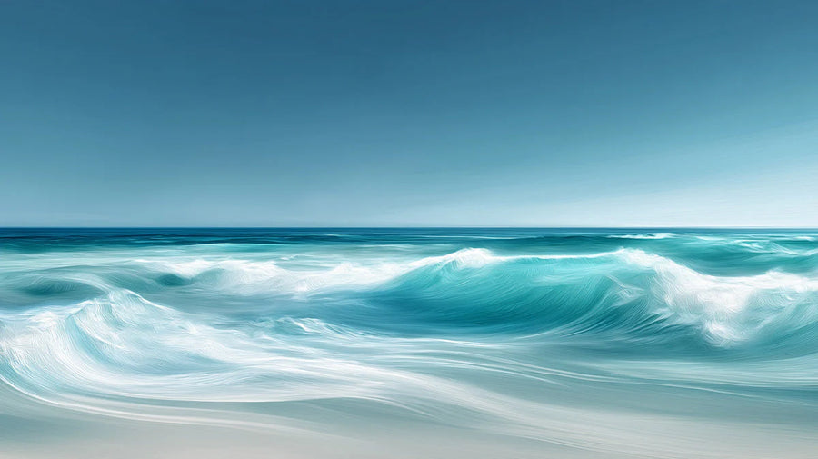 Ocean Wallpaper Mural – Sea Wall Mural – Blue Ocean Waves Blue Ocean Waves printable artwork
