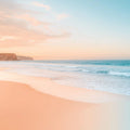 Beach and Cliffside Various Colors (Blue, Orange, etc.) of Beach Mural Wallpaper - room preview 02