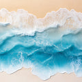 Ocean Waves Various Colors (Blue, White, etc.) of Ocean Waves Mural Wallpaper - room preview 02