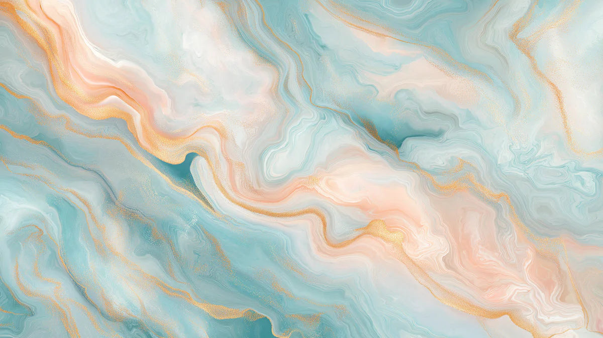 Marble Swirl Various Colors (Blue, Orange, etc.) of Marble Swirl Mural Wallpaper - room preview 02