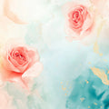 Romantic Pink Roses Wallpaper for a Girl's Room Various Colors (Pink, Blue, etc.) of Pink Roses Mural Wallpaper - room preview 02