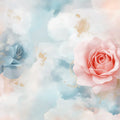 Romantic Pink Roses Various Colors (Pink, Blue, etc.) of Pink Roses Mural Wallpaper - room preview 02