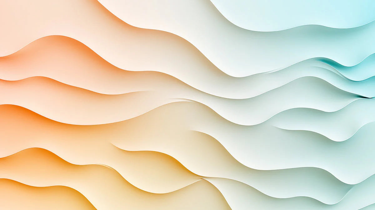Gradient Wave Mural Wallpaper Various Colors (Orange, Green, etc.) of Gradient Wave Mural Wallpaper - room preview 02