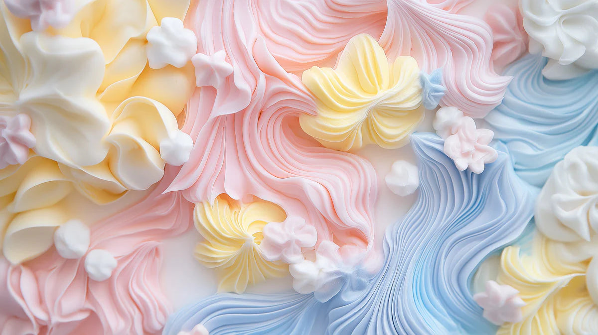 Pastel Swirl Mural Wallpaper in Nursery Various Colors (Pink, Yellow, etc.) of Pastel Swirl Mural Wallpaper - room preview 02