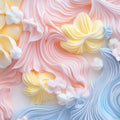 Pastel Swirl Mural Wallpaper in Nursery Various Colors (Pink, Yellow, etc.) of Pastel Swirl Mural Wallpaper - room preview 02