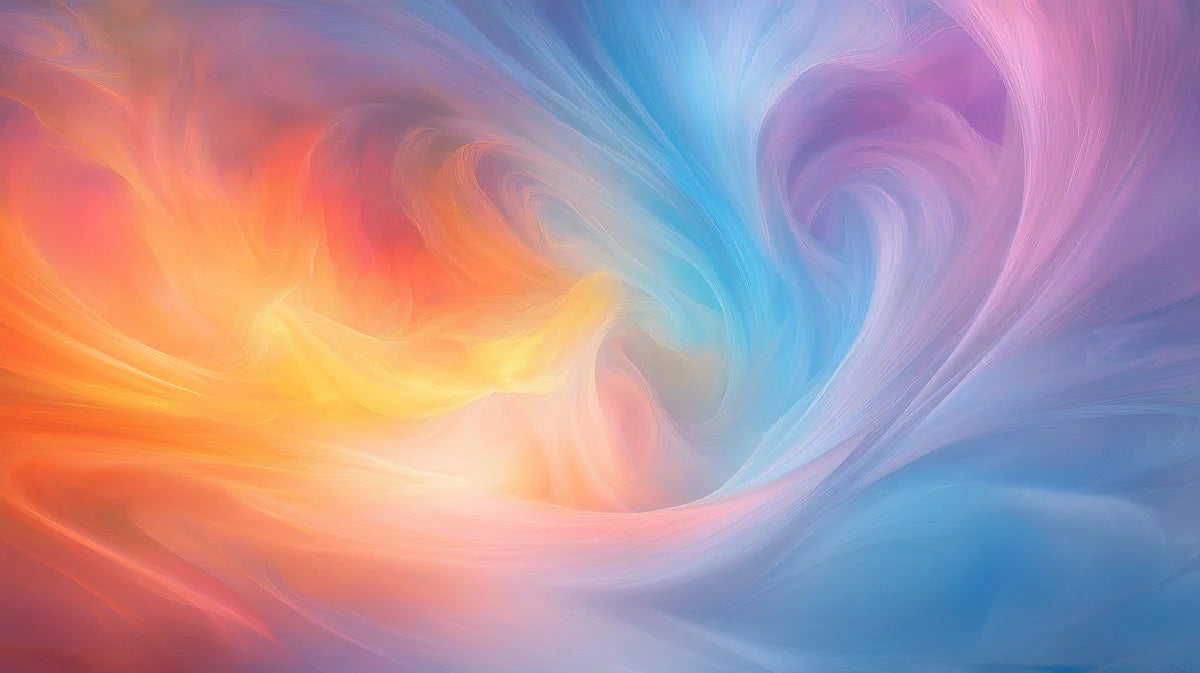 Colorful Swirl Mural Wallpaper in Office Various Colors (Orange, Blue, Purple, etc.) of Colorful Swirls Mural Wallpaper - room preview 02