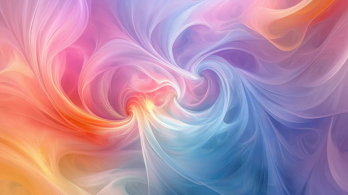Colorful Swirl Mural Wallpaper in Office Various Colors (Orange, Blue, Purple, etc.) of Colorful Swirls Mural Wallpaper - room preview 02