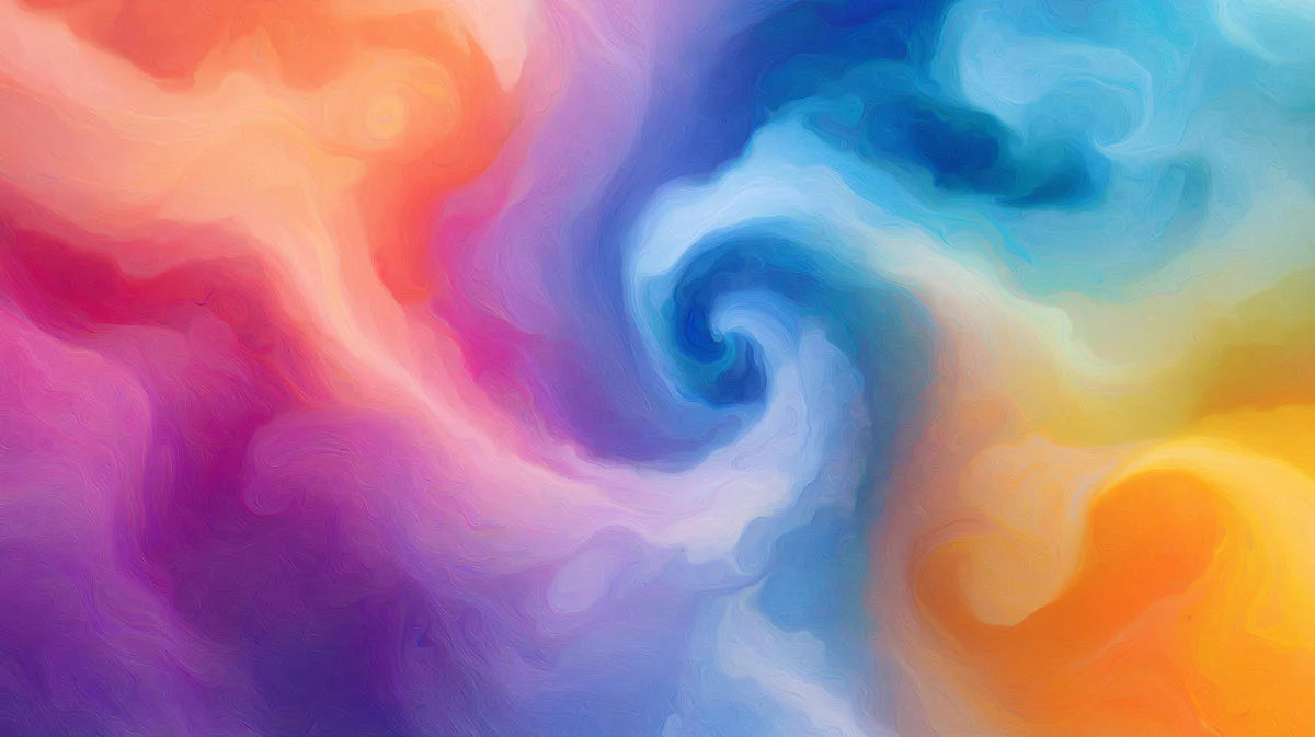 Colorful Swirl Mural Wallpaper in Office Various Colors (Orange, Blue, Purple, etc.) of Colorful Swirls Mural Wallpaper - room preview 02