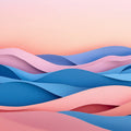 Gradient Wave Various Colors (Pink, Blue, etc.) of Gradient Waves for a cafe shop Mural Wallpaper - room preview 02