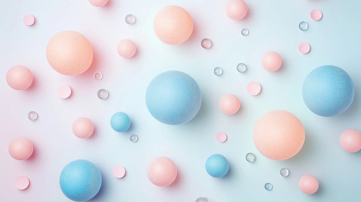 Bubble Mural Wallpaper in Cafe Various Colors (Pink, Blue, etc.) of Bubble Mural Wallpaper - room preview 02