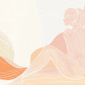 Abstract Figure Wallpaper for a living room Various Colors (Pink, Beige, etc.) of Figure Mural Wallpaper - room preview 02