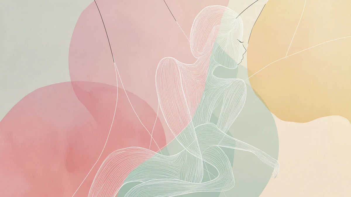 Abstract Figure Wallpaper for a commercial space Various Colors (Pink, Beige, etc.) of Figure Mural Wallpaper - room preview 02