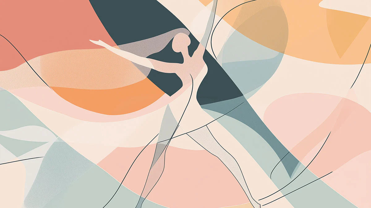 Abstract Dancer Wallpaper for a Rest room Various Colors (Orange, Green, etc.) of Dancer Mural Wallpaper - room preview 02