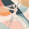 Abstract Dancer Wallpaper for a Rest room Various Colors (Orange, Green, etc.) of Dancer Mural Wallpaper - room preview 02