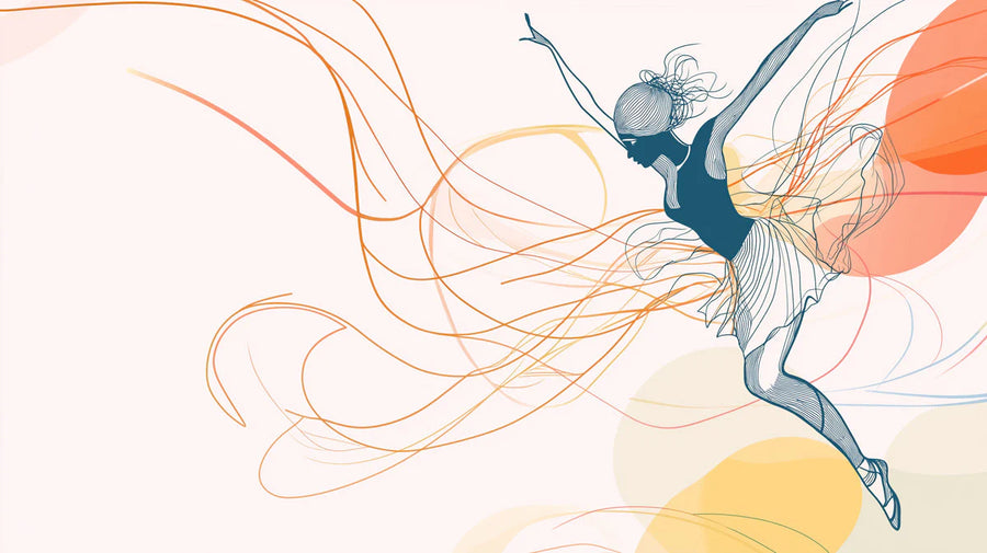 Papier peint abstrait Danseuse pour un espace commercial Papier peint mural Danseuse diverses couleurs (Orange, Vert, etc.) printable artwork