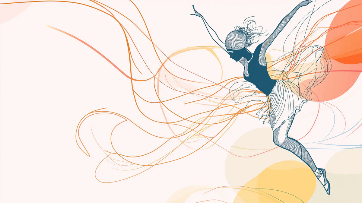 Abstract Dancer Wallpaper for a commercial space Various Colors (Orange, Green, etc.) of Dancer Mural Wallpaper - room preview 02