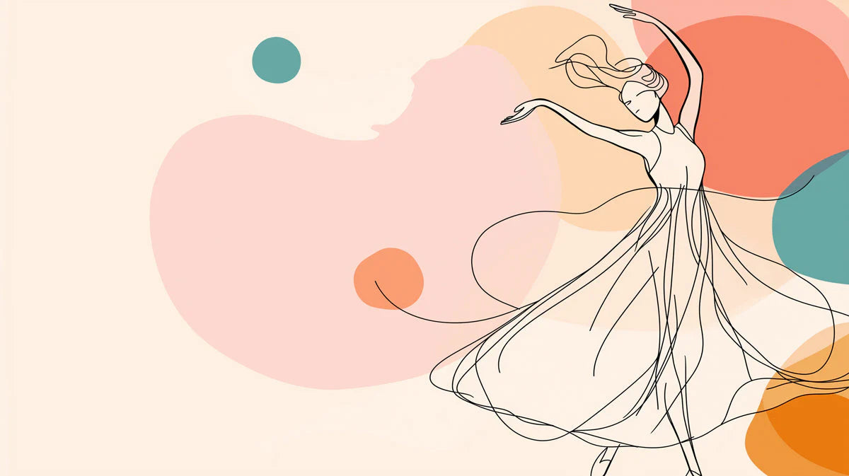Abstract Dancer Wallpaper for a bedroom Various Colors (Orange, Green, etc.) of Dancer Mural Wallpaper - room preview 02
