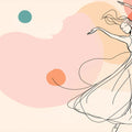 Abstract Dancer Wallpaper for a bedroom Various Colors (Orange, Green, etc.) of Dancer Mural Wallpaper - room preview 02
