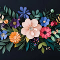 3D Vibrant Floral Various Colors (Pink, Blue, etc.) of Flowers for Living Room Mural Wallpaper - room preview 02